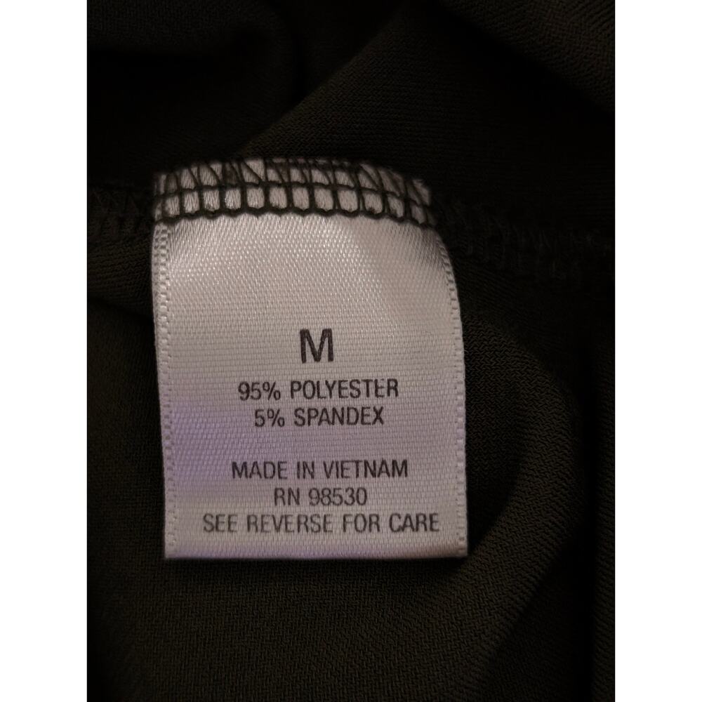 Dressbarn Olive Green Button Tab Long Sleeve Blouse Botton Front Medium - Picture 5 of 5